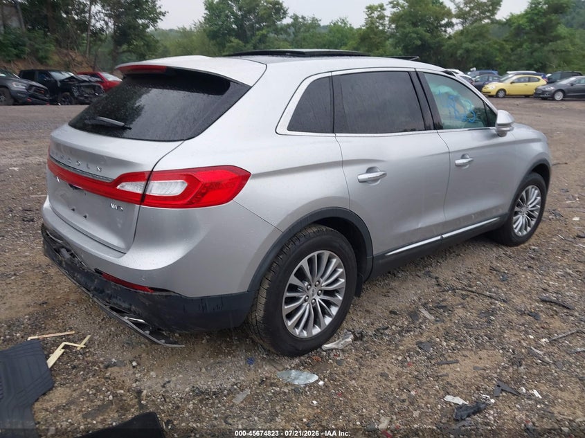 Vin: 2lmtj8kr5gbl57848, lot: 46173423, lincoln mkx select 20164