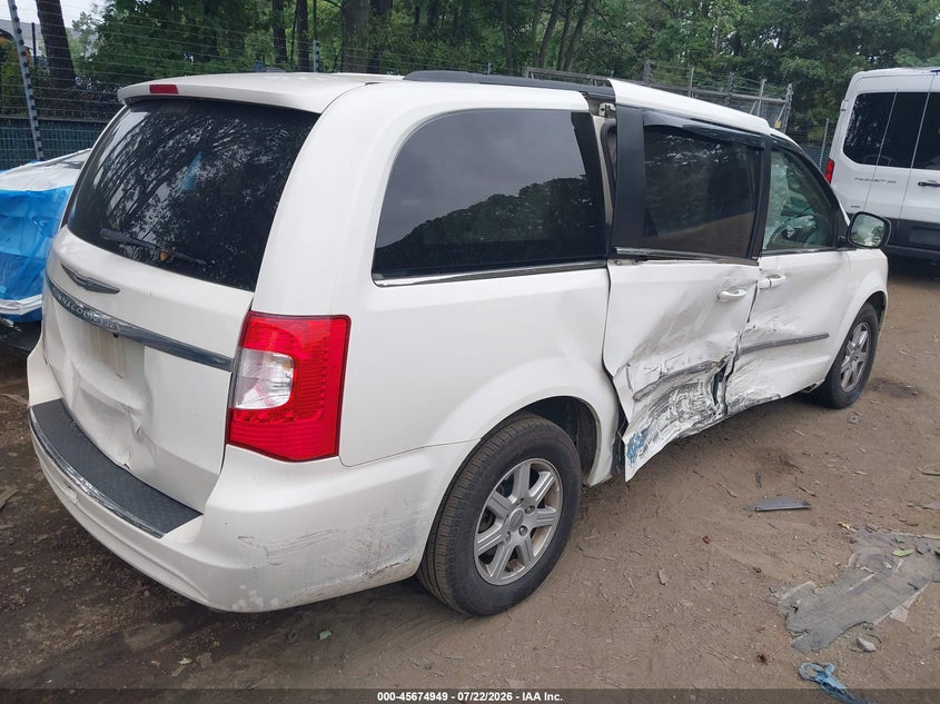 Vin: 2c4rc1bg1dr584385, lot: 46173549, chrysler town & country touring 20134