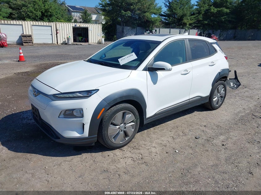 Vin: km8k53ag9mu128366, lot: 46173588, hyundai kona electric ultimate 20212