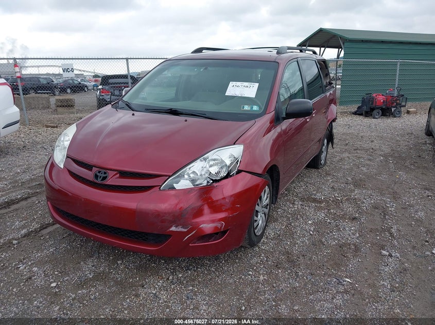 Vin: 5tdkk4cc8as307835, lot: 46173627, toyota sienna le 20102