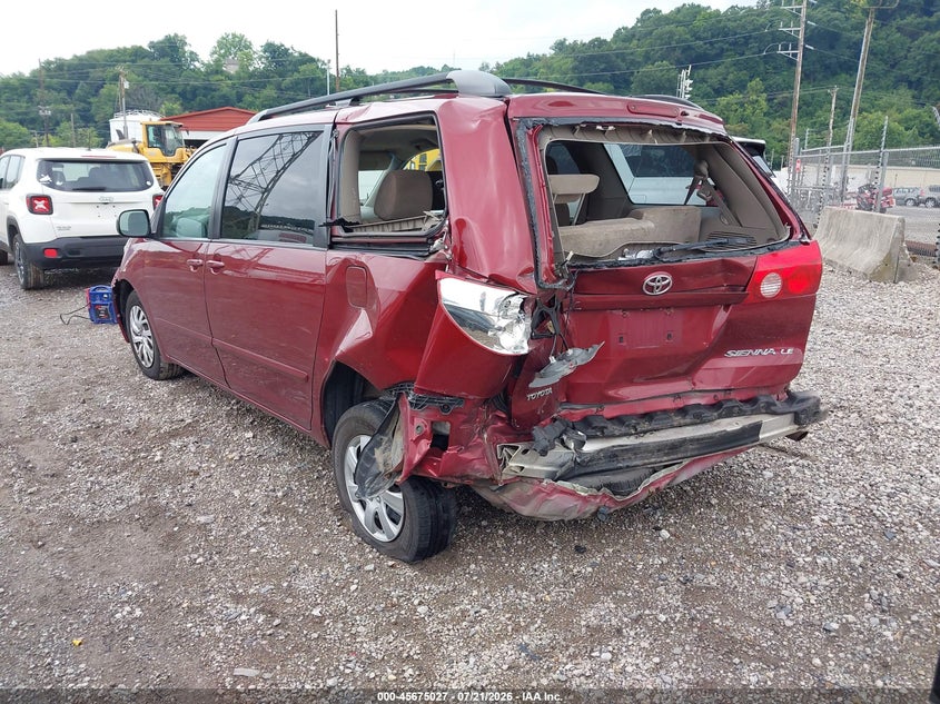 Vin: 5tdkk4cc8as307835, lot: 46173627, toyota sienna le 20103