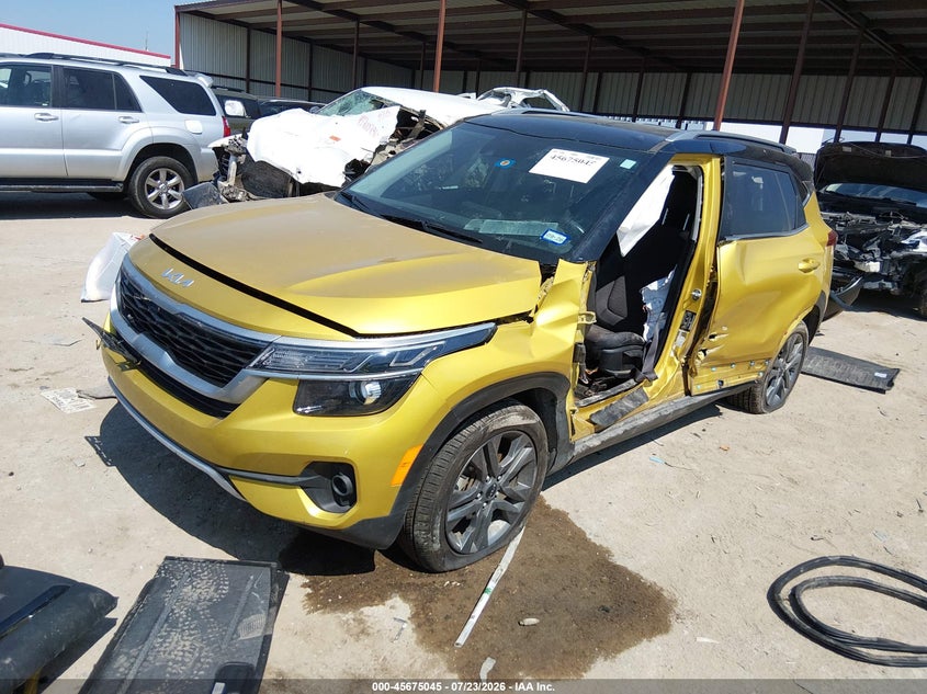 Vin: kndeu2aa6p7376460, lot: 46173645, kia seltos s 20232