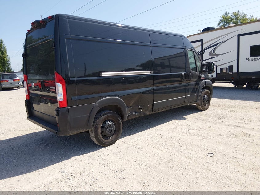 Vin: 3c6lrvdg9ne135572, lot: 46173727, ram promaster 2500 high roof 159 wb 20224