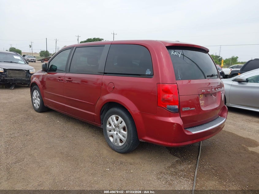 Vin: 2c4rdgbg7er361740, lot: 46173732, dodge grand caravan se 20143