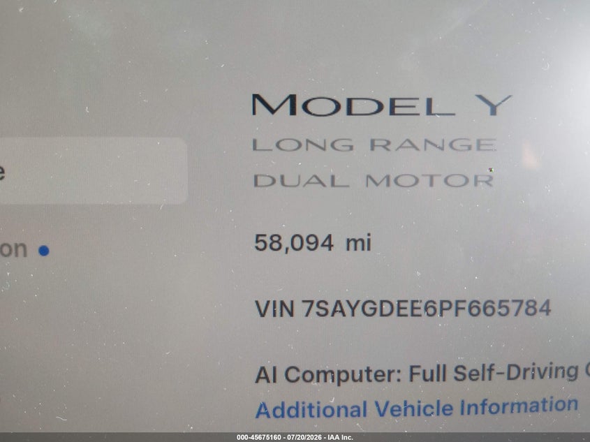 2023 TESLA MODEL Y AWD/LONG RANGE DUAL MOTOR ALL-WHEEL DRIVE · Фото 7