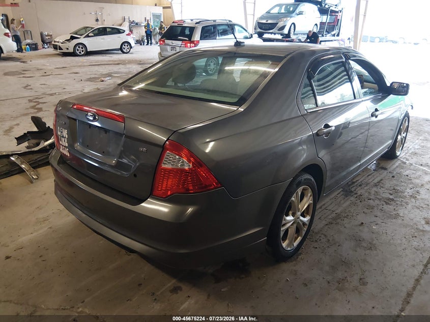 Vin: 3fahp0ha4cr185661, lot: 46173824, ford fusion se 20124