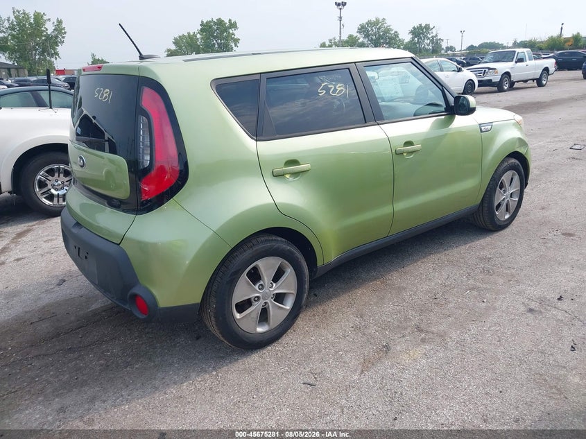 Vin: kndjn2a23f7809736, lot: 46173881, kia soul 20154