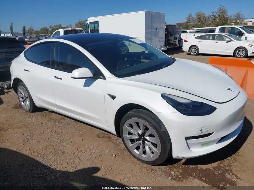 Vin: 5yj3e1ea2nf357419, lot: 46174105, tesla model 3 rear-wheel drive 20221