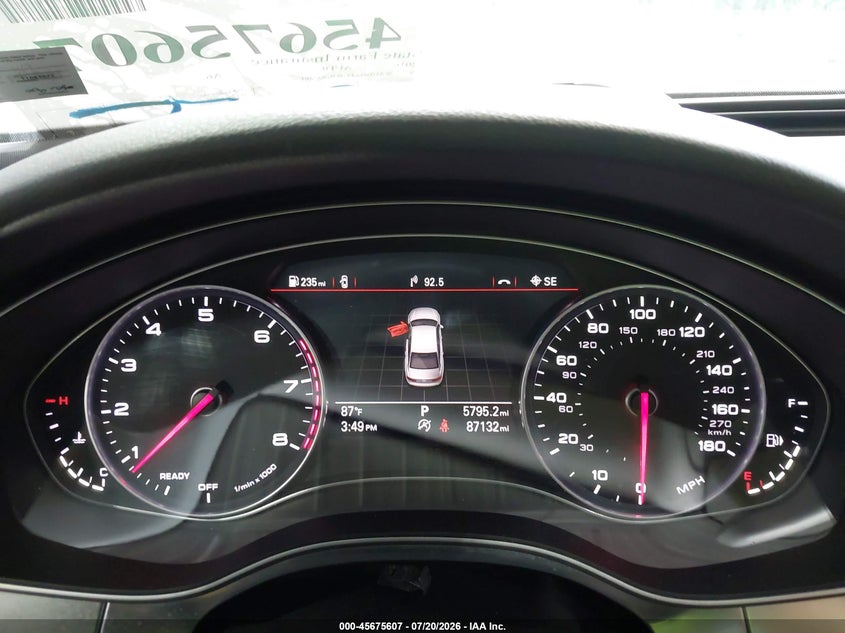 2016 Audi A6 3.0T Prestige VIN: WAUHGAFC5GN097261 Lot: 45675607