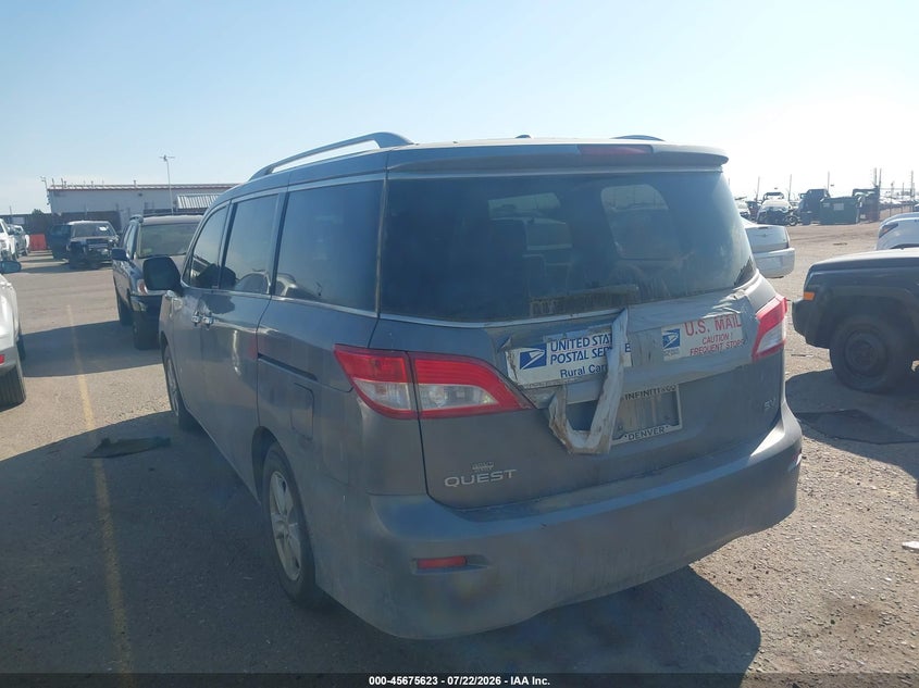 2016 Nissan Quest Platinum/S/Sl/Sv VIN: JN8AE2KP7G9156820 Lot: 45675623