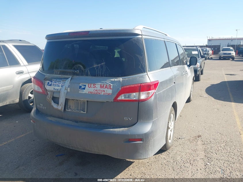 2016 Nissan Quest Platinum/S/Sl/Sv VIN: JN8AE2KP7G9156820 Lot: 45675623