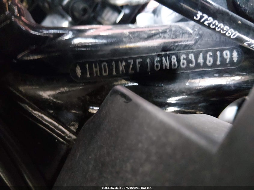 2022 Harley-Davidson Fltrk VIN: 1HD1KZF16NB634619 Lot: 45675683