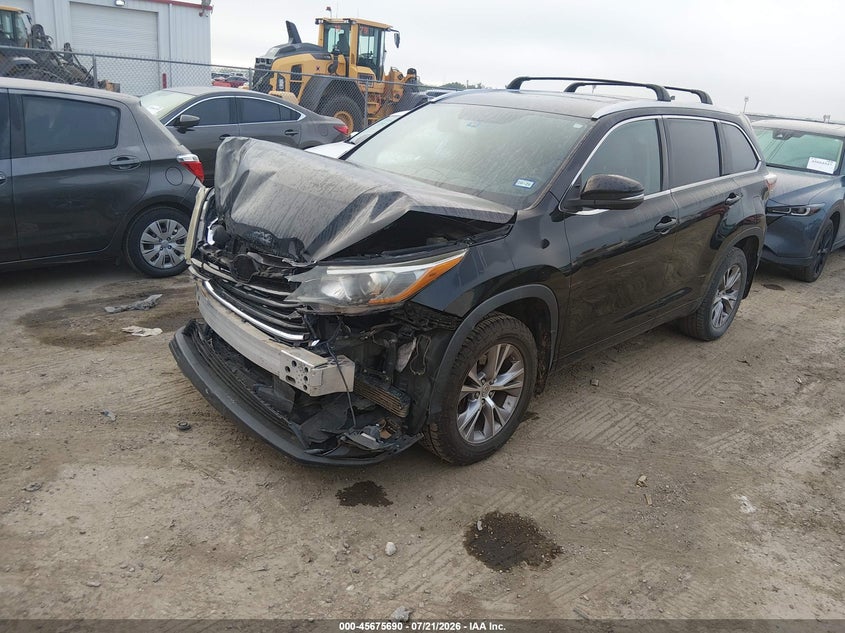 Vin: 5tdkkrfh0fs092141, lot: 46174291, toyota highlander xle v6 20152