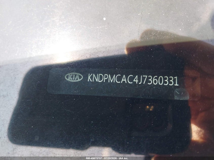 2018 Kia Sportage Lx VIN: KNDPMCAC4J7360331 Lot: 45675707