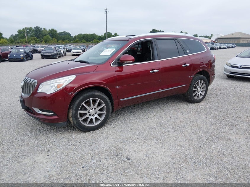 Vin: 5gakrbkd8fj117341, lot: 46174321, buick enclave leather 20152