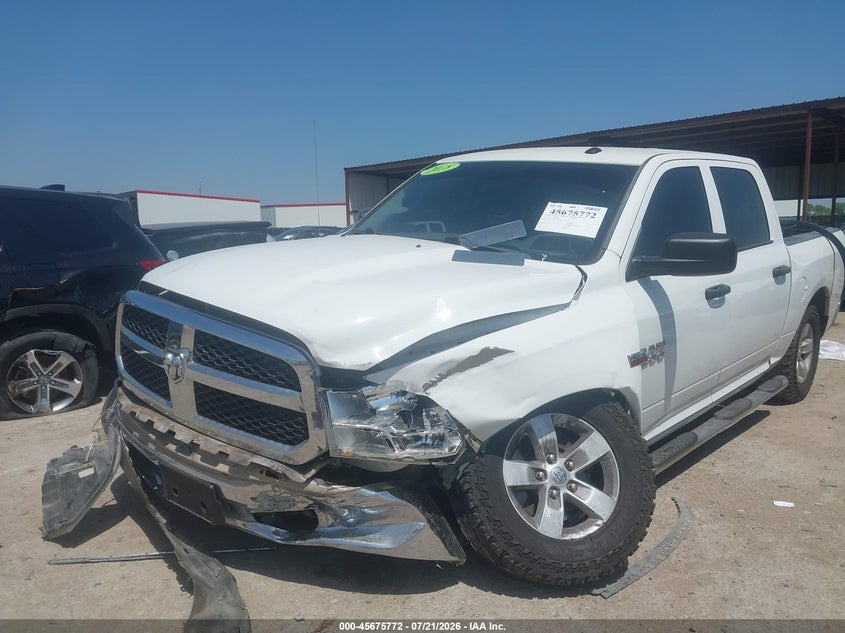 Vin: 3c6rr7kt8jg167658, lot: 46174372, ram 1500 tradesman  4x4 5'7 box 20182
