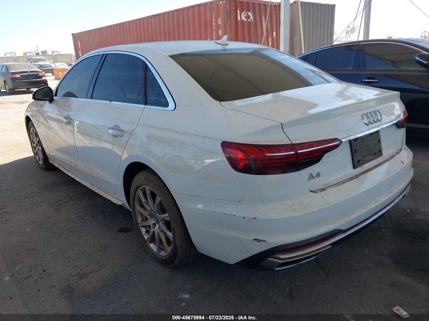 Vin: waugmaf43ln008889, lot: 46174595, audi a4 premium 40 tfsi front-wheel drive s tronic 20203