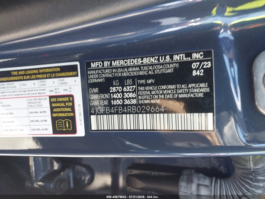 2024 Mercedes-Benz Gle 350 4Matic VIN: 4JGFB4FB4RB029664 Lot: 45676042