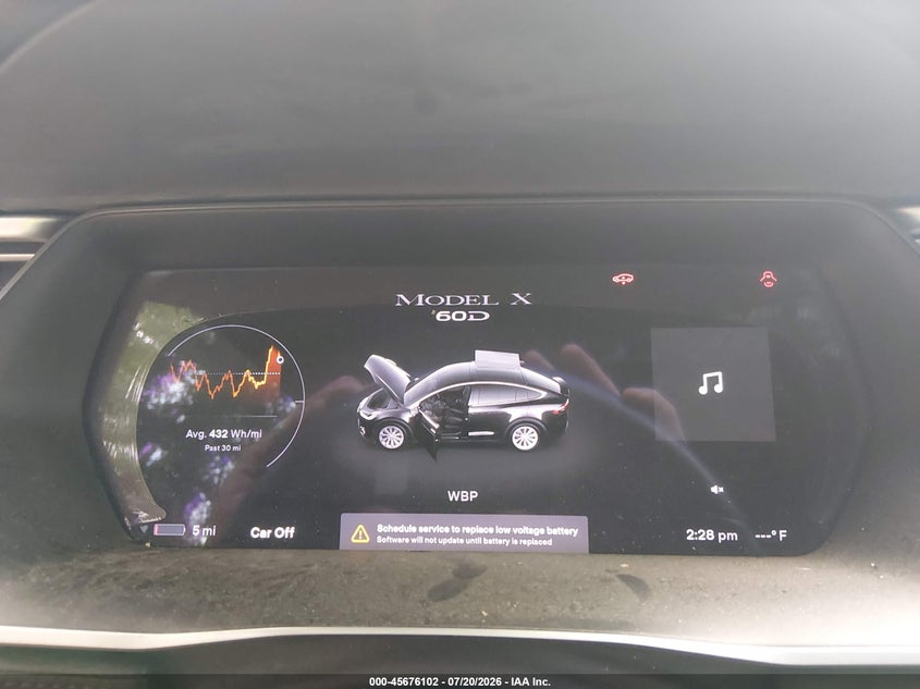 2016 TESLA MODEL X auction photo 7