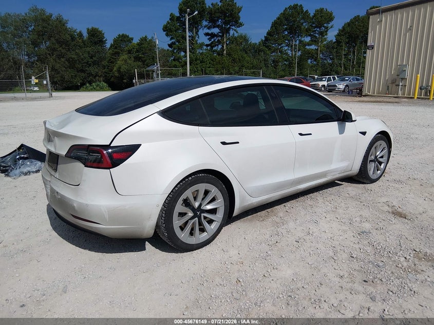 Vin: 5yj3e1eaxmf048781, lot: 46174749, tesla model 3 standard range plus rear-wheel drive 20214