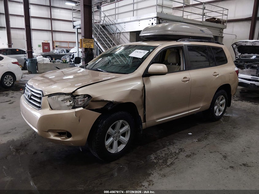 Vin: 5tdbk3eh7as007691, lot: 46174774, toyota highlander base v6 20102
