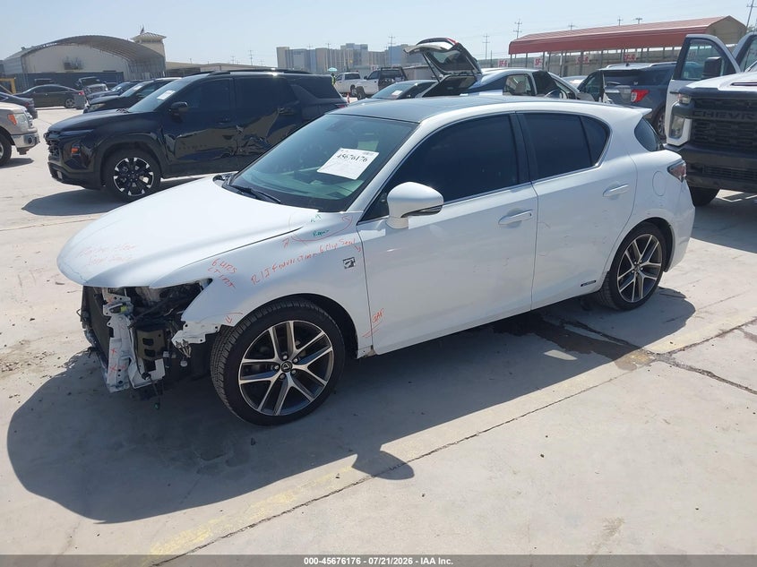Vin: jthkd5bh4f2240323, lot: 46174776, lexus ct 200h 20152