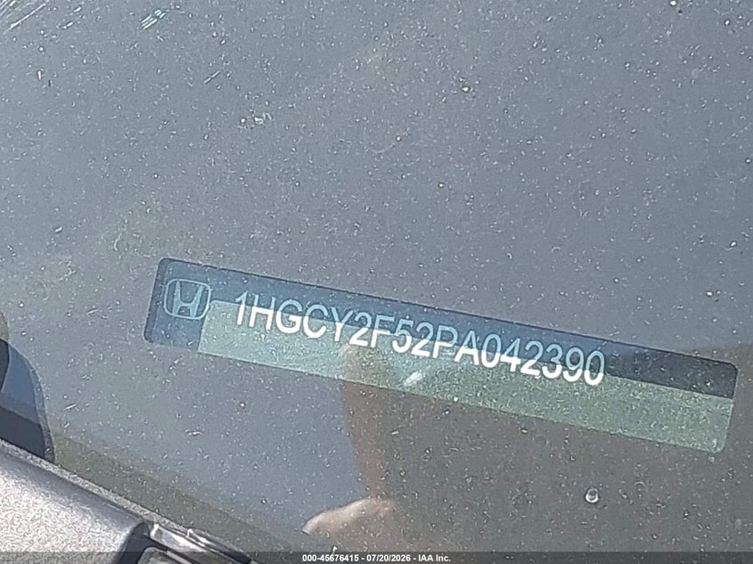 2023 Honda Accord Hybrid Sport VIN: 1HGCY2F52PA042390 Lot: 45676415