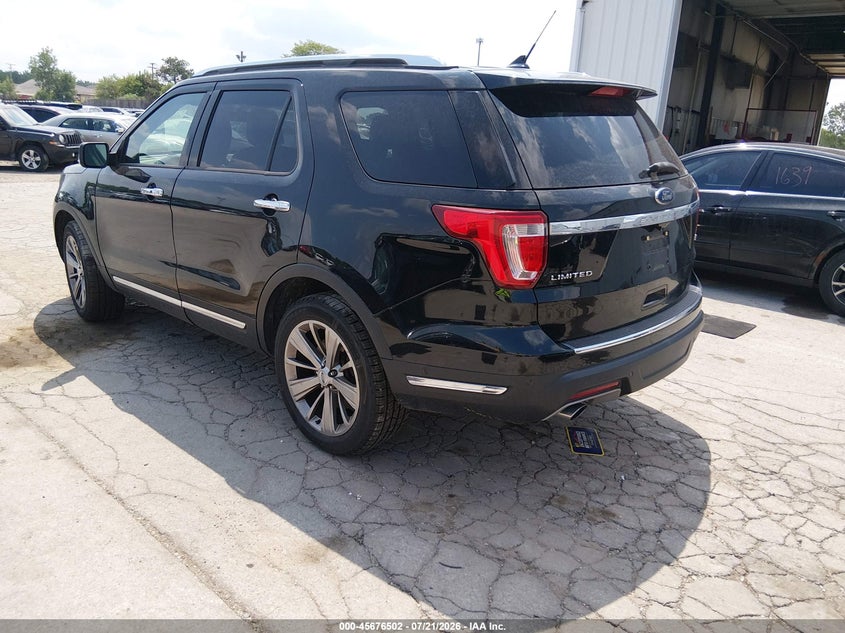 Vin: 1fm5k8fh2jgb49008, lot: 46175101, ford explorer limited 20183