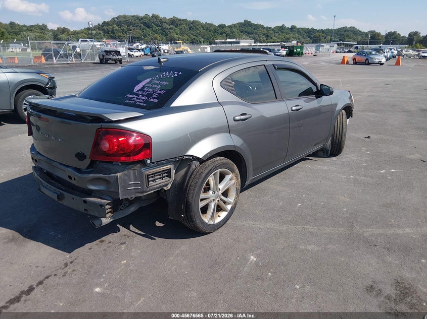 2012 Dodge Avenger Se VIN: 1C3CDZAG7CN255788 Lot: 45676565