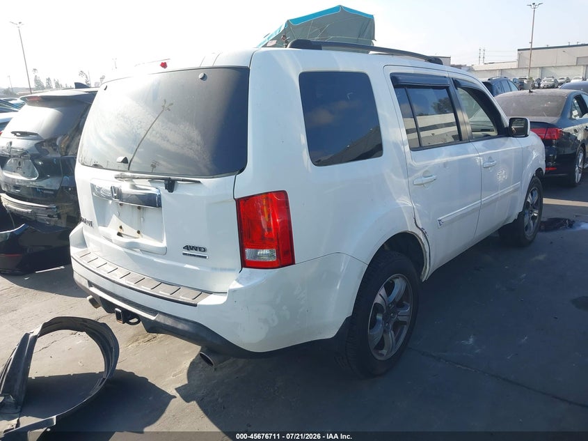 Vin: 5fnyf4h39fb069884, lot: 46175311, honda pilot se 20154
