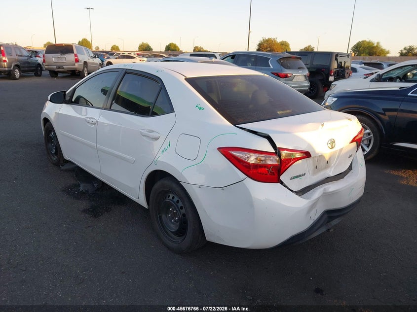Vin: 2t1burhe6kc187450, lot: 46175366, toyota corolla le 20193