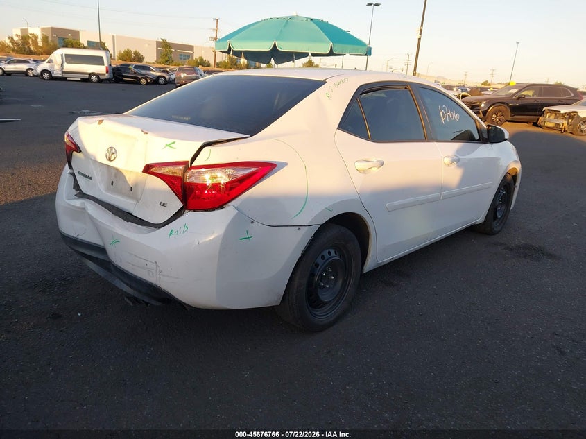 Vin: 2t1burhe6kc187450, lot: 46175366, toyota corolla le 20194