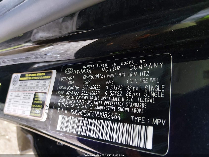 2022 Genesis Gv80 3.5T Awd VIN: KMUHCESC5NU082464 Lot: 45676868