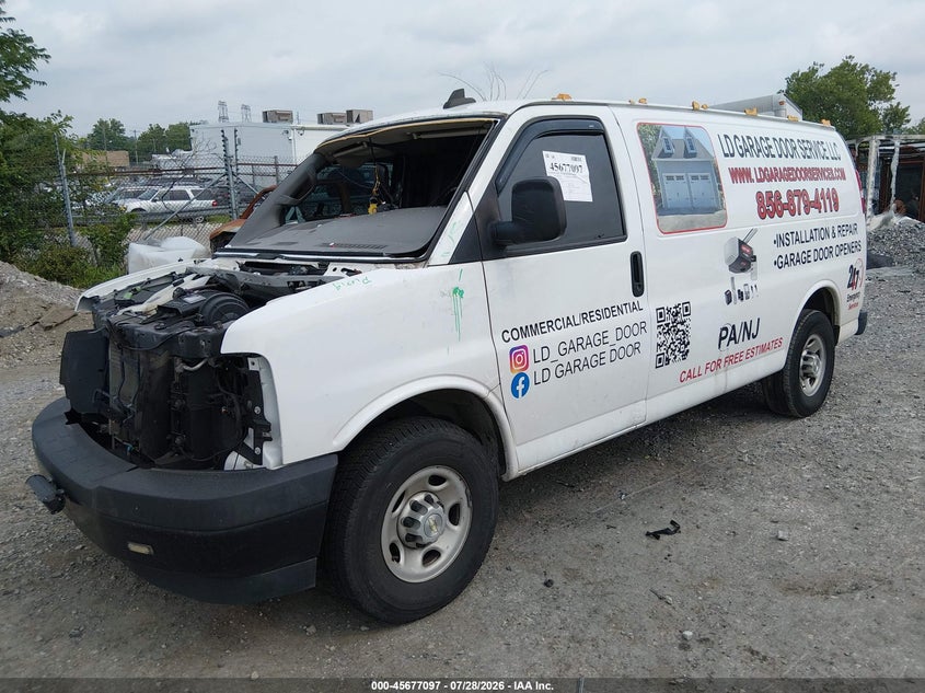 Vin: 1gcwgafg3l1269768, lot: 46175697, chevrolet express cargo rwd 2500 regular wheelbase wt 20202