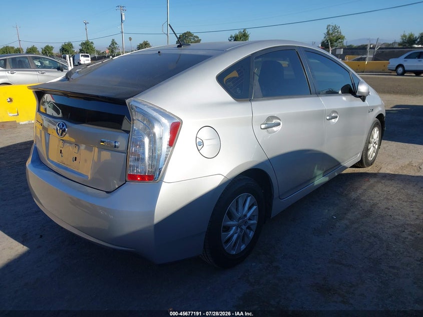 Vin: jtdkn3dp0c3027303, lot: 46175791, toyota prius plug-in 20124