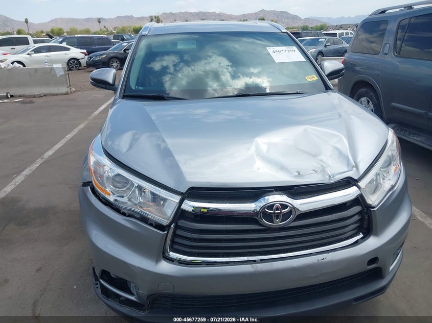 2014 Toyota Highlander Xle V6 VIN: 5TDJKRFH7ES007659 Lot: 45677259