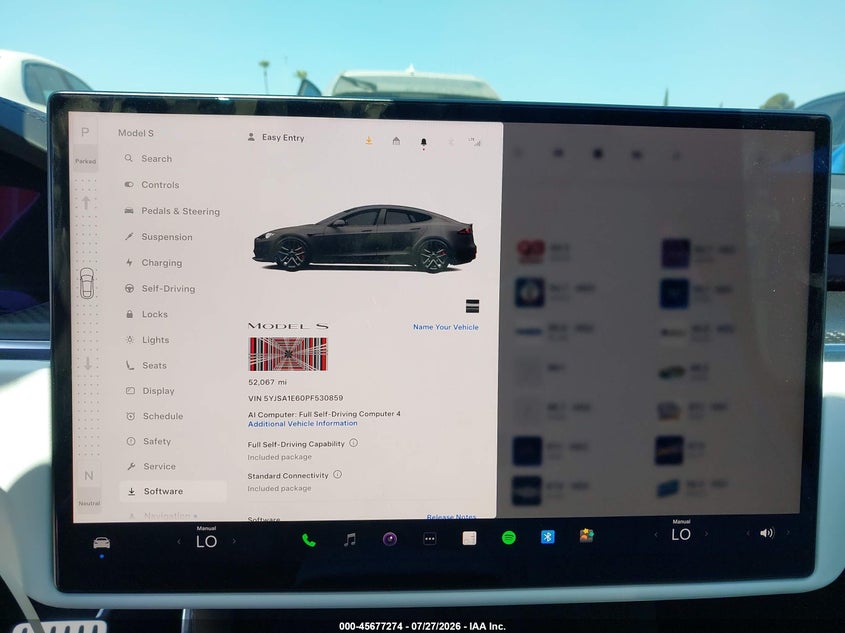 2023 TESLA MODEL S auction photo 7