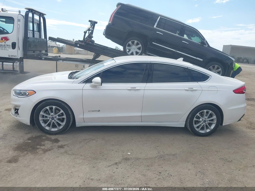 2019 Ford Fusion Hybrid Sel VIN: 3FA6P0MU7KR153311 Lot: 45677277