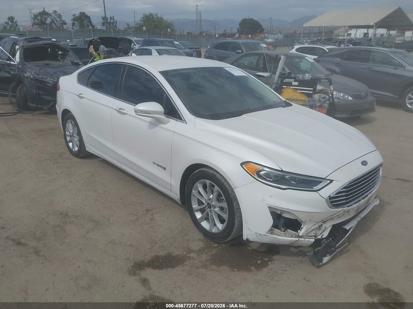 2019 Ford Fusion Hybrid Sel VIN: 3FA6P0MU7KR153311 Lot: 45677277