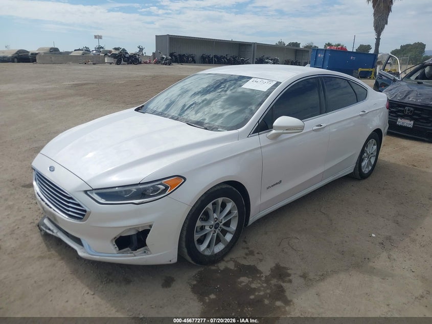 2019 Ford Fusion Hybrid Sel VIN: 3FA6P0MU7KR153311 Lot: 45677277