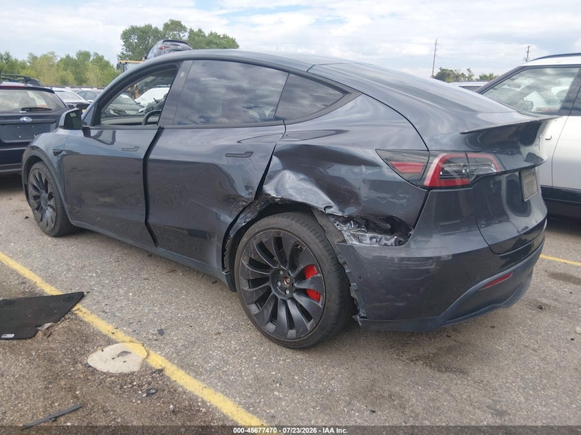 Vin: 7saygdef9nf318293, lot: 46176070, tesla model y performance dual motor all-wheel drive 20223