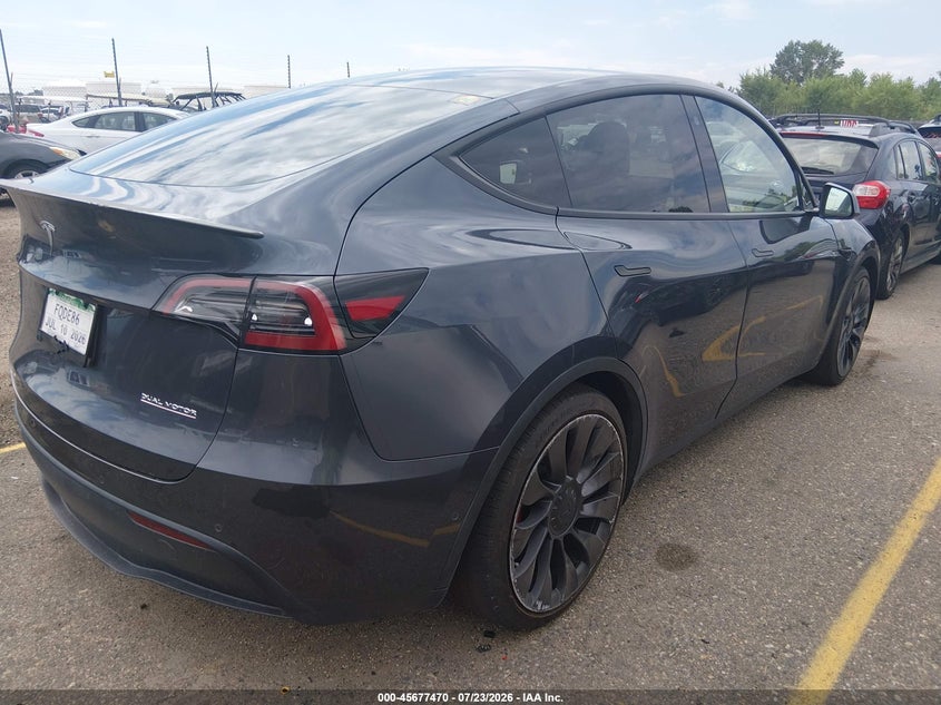 Vin: 7saygdef9nf318293, lot: 46176070, tesla model y performance dual motor all-wheel drive 20224