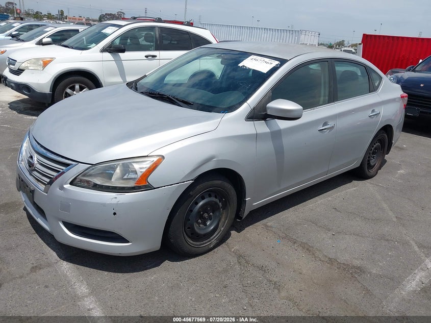 2013 Nissan Sentra, Normal Wear & Tear, IAAI, VIN 3N1AB7AP1DL795090 — photo 2