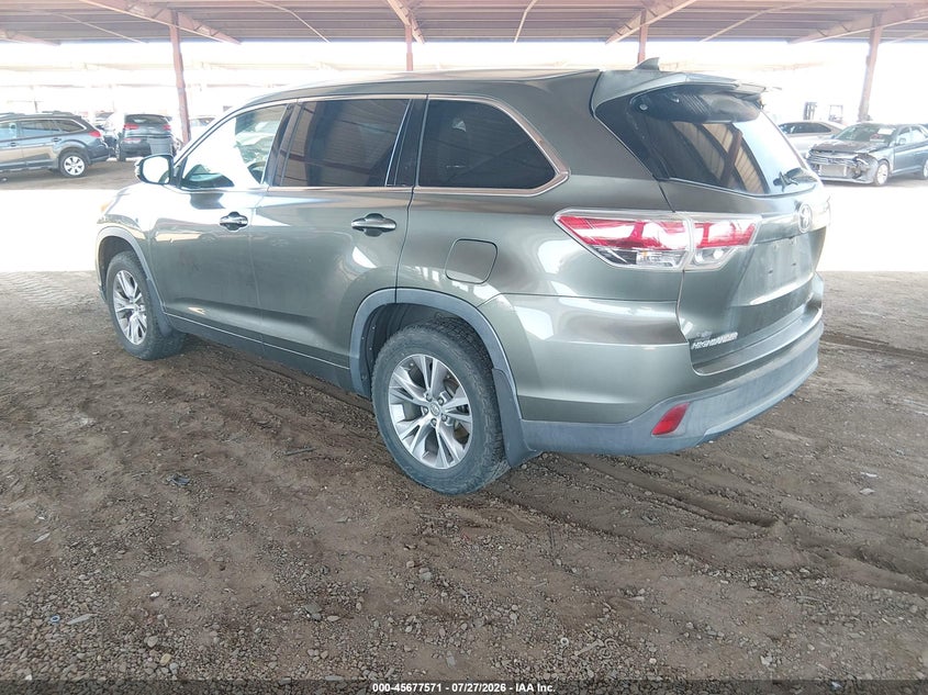 Vin: 5tdjkrfh1es018480, lot: 46176171, toyota highlander xle v6 20143