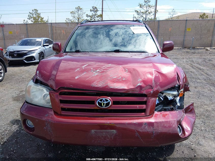 2006 Toyota Highlander V6 VIN: JTEEP21A960180426 Lot: 45677593