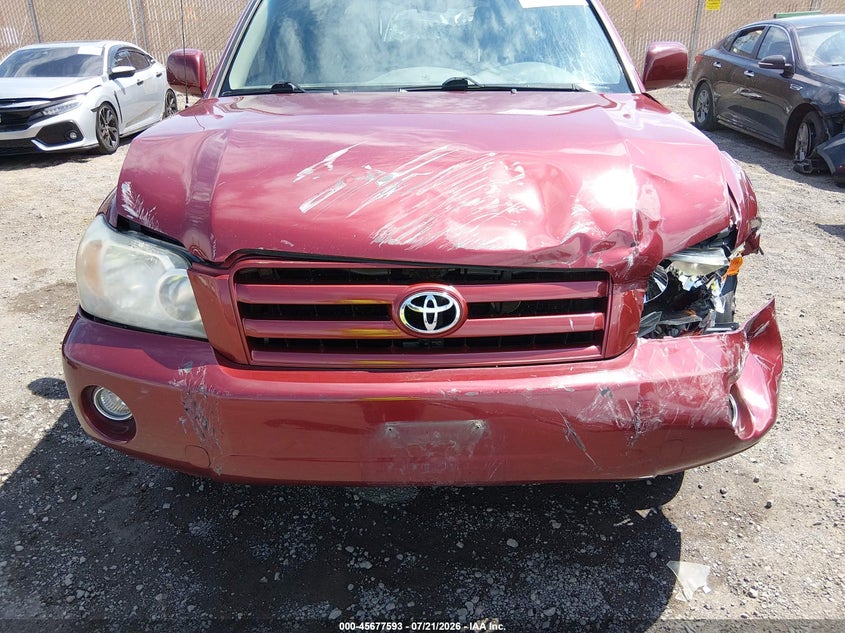 2006 Toyota Highlander V6 VIN: JTEEP21A960180426 Lot: 45677593