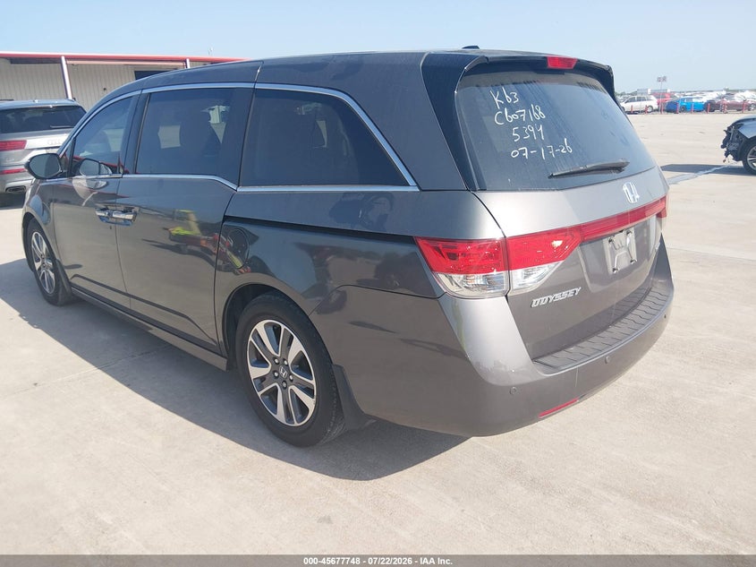 Vin: 5fnrl5h9xhb005394, lot: 46176348, honda odyssey touring/touring elite 20173