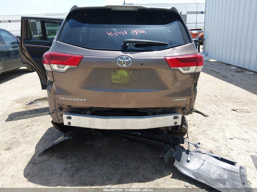 2019 Toyota Highlander Limited VIN: 5TDYZRFH8KS294595 Lot: 45677791