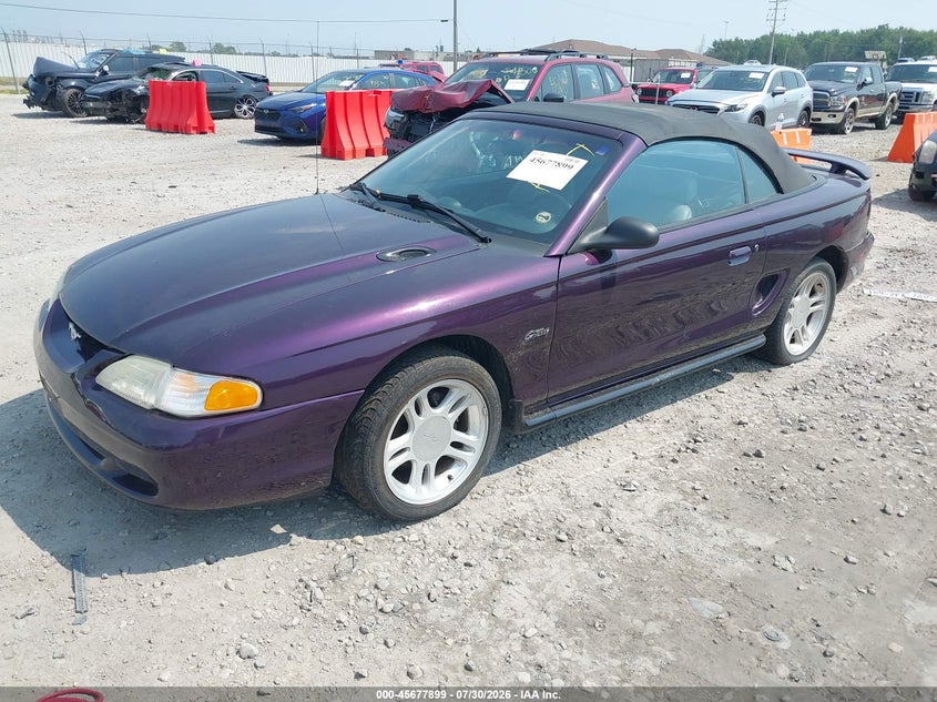 1996 Ford Mustang Gt, Звичайний знос, IAAI, VIN 1FALP45X6TF219395 — фото 2