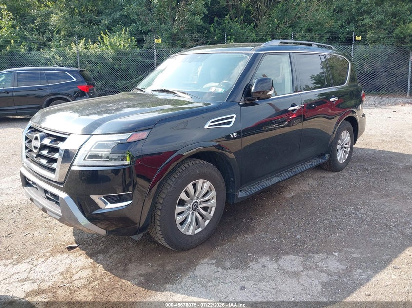 Vin: jn8ay2acxm9146896, lot: 46176684, nissan armada sv 2wd 20212